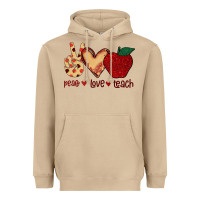 Mushroom Peace Love Teach Heavyweight Hoodie - Bettercallsaul