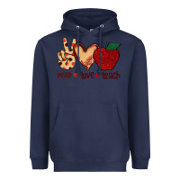 Navy Peace Love Teach Heavyweight Hoodie - Bettercallsaul