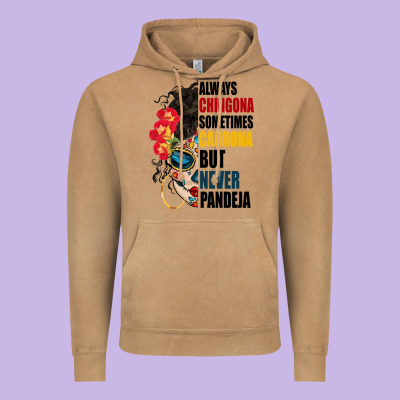 Always Chingona Sugar Skull Vintage Hoodie Designed By Bundleandbundleshop
