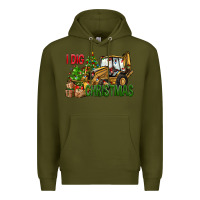 Army Green I dig Christmas Premium Hoodie - NancyCooperArtShop