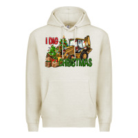 Oatmeal Heather I dig Christmas Premium Hoodie - NancyCooperArtShop