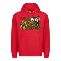 Red I dig Christmas Premium Hoodie - NancyCooperArtShop