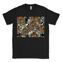 Black Dog Pattern Classic Tee - CowhideDigitalArt