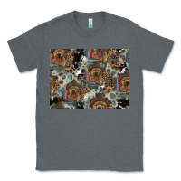 Charcoal Heather Dog Pattern Classic Tee - CowhideDigitalArt