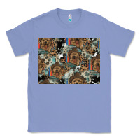 Colony Blue Dog Pattern Classic Tee - CowhideDigitalArt