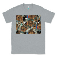 Heather Grey Dog Pattern Classic Tee - CowhideDigitalArt