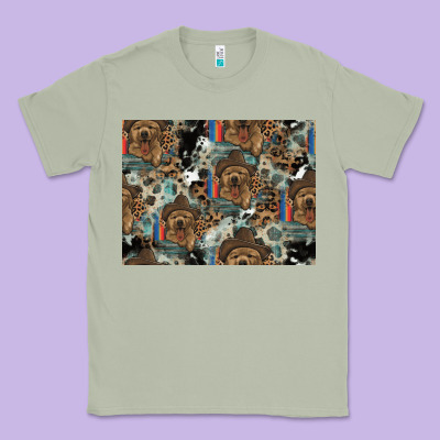 Dog Pattern Classic Tee Designed By Cowhidedigitalart