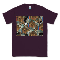 Plum Dog Pattern Classic Tee - CowhideDigitalArt