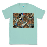Seafoam Dog Pattern Classic Tee - CowhideDigitalArt