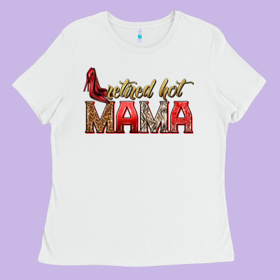 Retired Hot Mama Ladies Tee Designed By Texasbilliewilder