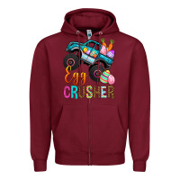 Burgundy Egg Crusher Zipper Hoodie - BundleAndBundleShop