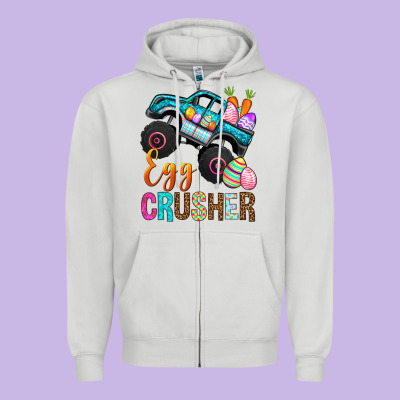 Egg Crusher Zipper Hoodie Designed By Bundleandbundleshop