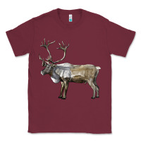 Burgundy reindeer buck deer Classic Tee - LillyAllenDesigns