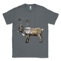 Charcoal Heather reindeer buck deer Classic Tee - LillyAllenDesigns