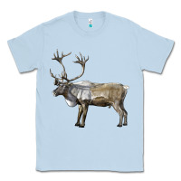 Dusty Blue reindeer buck deer Classic Tee - LillyAllenDesigns