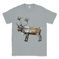 Heather Grey reindeer buck deer Classic Tee - LillyAllenDesigns