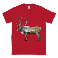 Red reindeer buck deer Classic Tee - LillyAllenDesigns