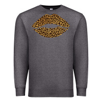 Charcoal Heather leopard lips Premium Sweatshirt - Bettercallsaul
