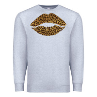 Heather Grey leopard lips Premium Sweatshirt - Bettercallsaul