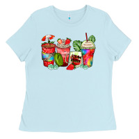 Baby Blue strawberry coffee cups Ladies Tee - Zillion Design Studio