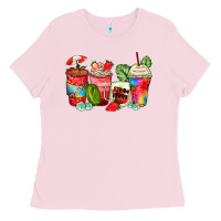 Bubblegum Pink strawberry coffee cups Ladies Tee - Zillion Design Studio