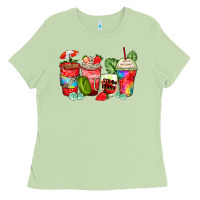 Matcha strawberry coffee cups Ladies Tee - Zillion Design Studio