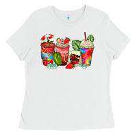White strawberry coffee cups Ladies Tee - Zillion Design Studio