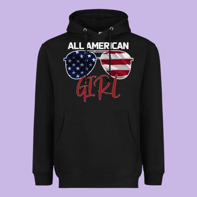 All American Girl Heavyweight Hoodie Designed By Bettercallsaul