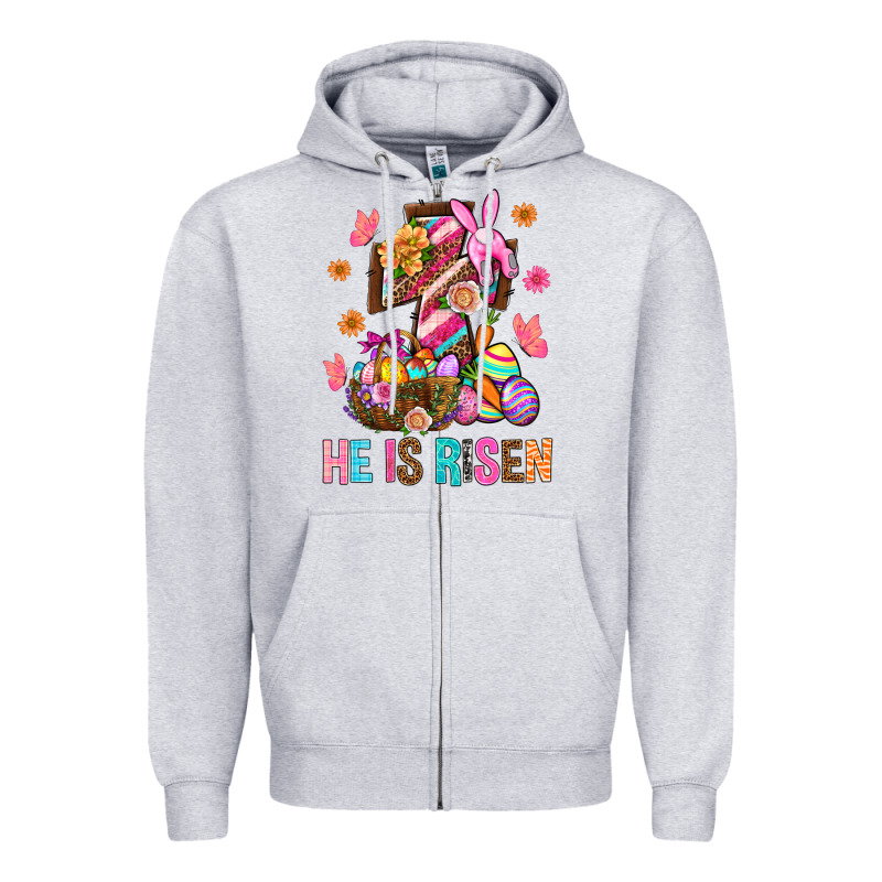 He Is Risen Easter Zipper Hoodie by BundleAndBundleShop | Teevron