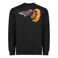Black Guppy Fish Heavyweight Sweatshirt - LillyAllenDesigns