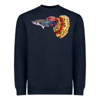 Navy Guppy Fish Heavyweight Sweatshirt - LillyAllenDesigns