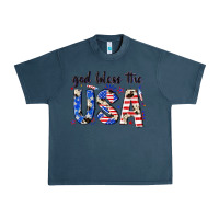 Midnight Navy god bless the usa Urban Heavy Tee - NancyCooperArtShop