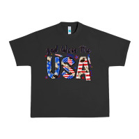 Pigment Black god bless the usa Urban Heavy Tee - NancyCooperArtShop