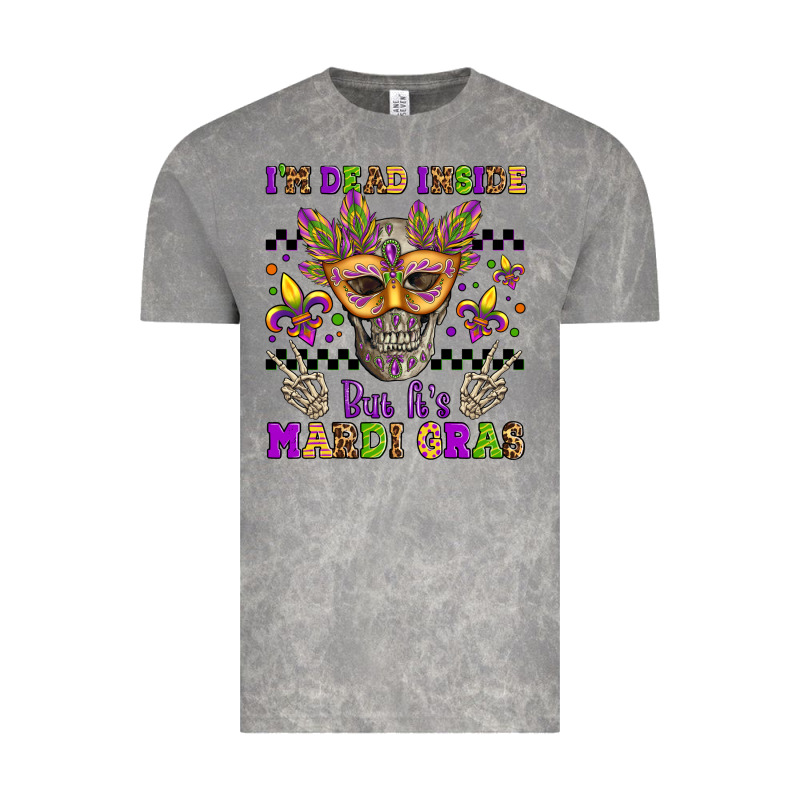 I'm Dead Inside But It's Mardi Gras Vintage Tee by Jasminsmagicworld | Teevron