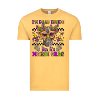 Vintage Mustard i'm dead inside but it's mardi gras Vintage Tee - Jasminsmagicworld