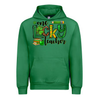 Emerald St. Patrick's One lucky Teacher Urban Hoodie - OliviaCreatesArt