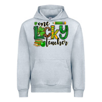 Heather Grey St. Patrick's One lucky Teacher Urban Hoodie - OliviaCreatesArt