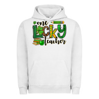Pigment Lunar Rock St. Patrick's One lucky Teacher Urban Hoodie - OliviaCreatesArt