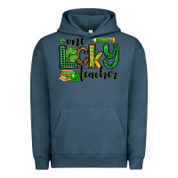 Pigment Midnight Navy St. Patrick's One lucky Teacher Urban Hoodie - OliviaCreatesArt