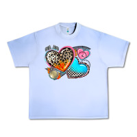 Grape Ice western leopard  racing  hearts Urban Heavy Tee - AdoDesignShop