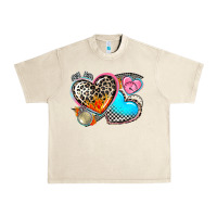 Sandshell western leopard  racing  hearts Urban Heavy Tee - AdoDesignShop