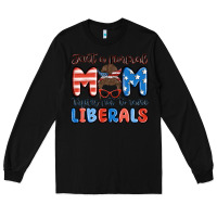 Black just a normal mom trying not to raise liberals Long Sleeve Tee - MaliasSmallBusiness