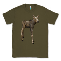 Army Green moose fawn deer Classic Tee - LillyAllenDesigns