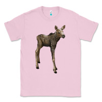 Bubblegum Pink moose fawn deer Classic Tee - LillyAllenDesigns