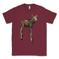 Burgundy moose fawn deer Classic Tee - LillyAllenDesigns