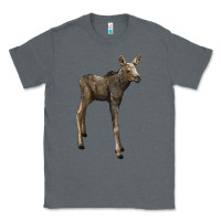 Charcoal Heather moose fawn deer Classic Tee - LillyAllenDesigns