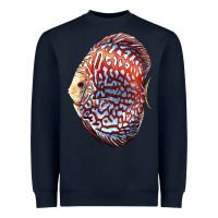 Navy Discus Fish Heavyweight Sweatshirt - LillyAllenDesigns