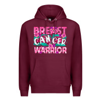 Burgundy Breast Cancer Warrior Premium Hoodie - texasbilliewilder