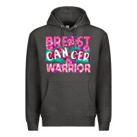 Charcoal Heather Breast Cancer Warrior Premium Hoodie - texasbilliewilder