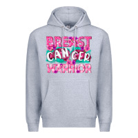 Heather Grey Breast Cancer Warrior Premium Hoodie - texasbilliewilder